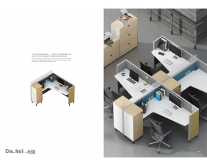 辦公桌卡座 屏風(fēng)帶柜